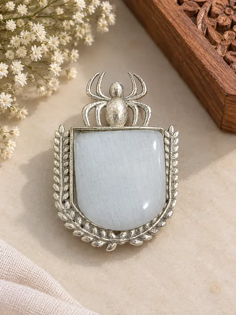 Antique German Silver Spider Statement Ring